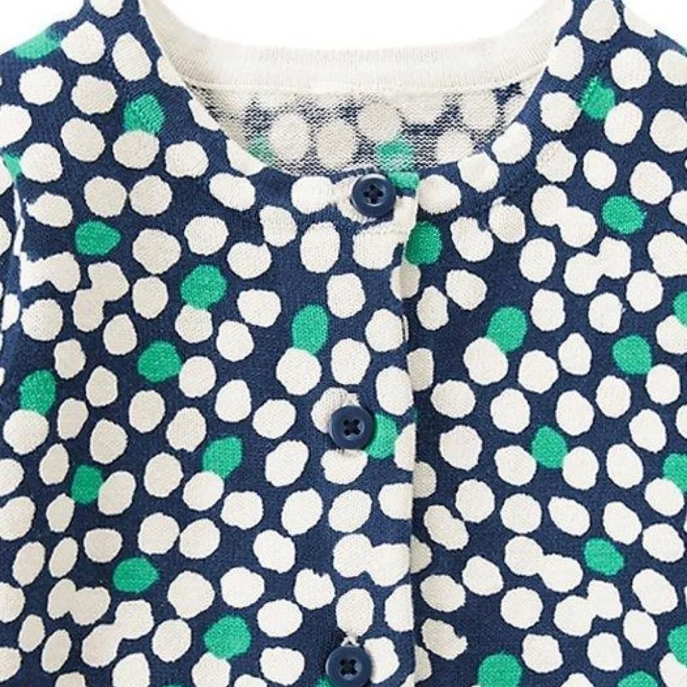 Gymboree‎ Baby Girl 3-6 M Teal Dot Cardigan Sweater